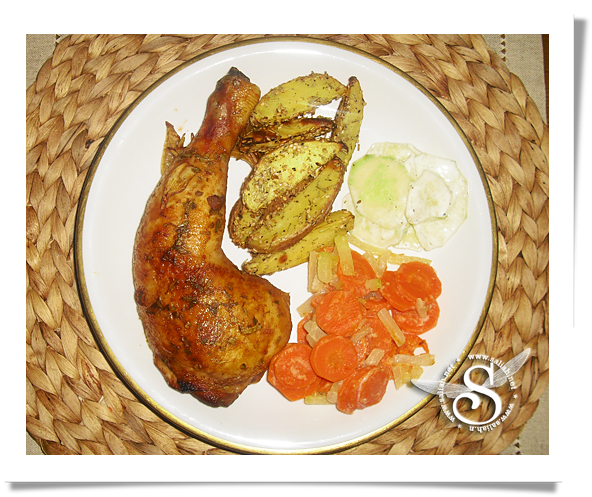 Hähnchenschenkel-mit-Sesamkartoffeln